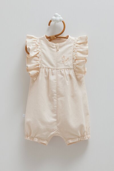 Caramell 0-12 Months Mini Lady Shorts Jumpsuit - Beige