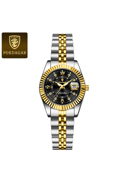 Choice 780 Gold Black Top Luxury Ladies Wristwatch Waterproof Luminous Date C...