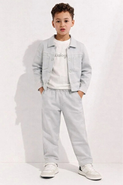 Kidmark Çocuk Modası Boy's Gofre Gray 3-Piece Set