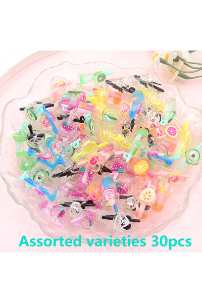 choice2 MULTI 30pcs 30/50/100pcs multi-color resin beverage cup shaped pendan...