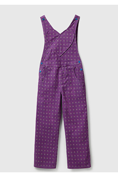 United Colors of Benetton سالوبيت بناتي باللون الأرجواني مصنوع من القطن بنسبة...