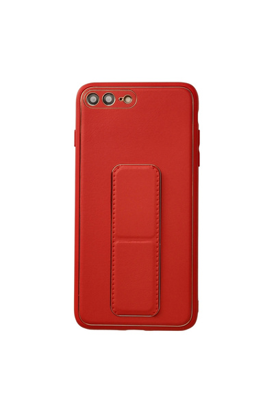 eco port غطاء جلد كوكو مع حامل لهاتف آيفون 7 بلس - أحمر