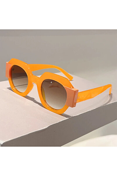 Choice4 without case orange-grey tea KAMMPT Polygon Rim Sunglasses Men 2025 N...