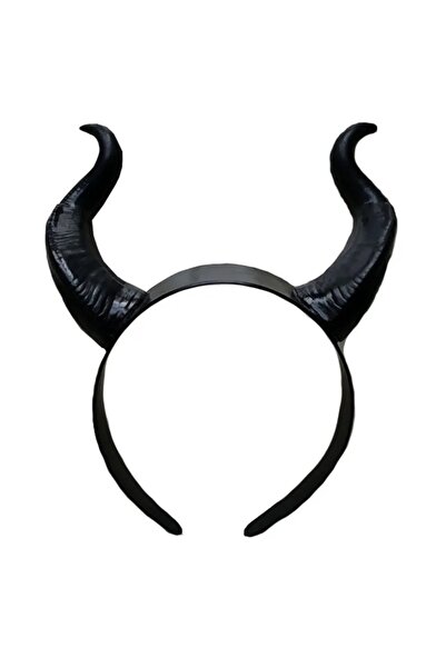 Choice horn 1 Women Black Queen Witch Demon Horns Headpiece Cosplay Animal An...