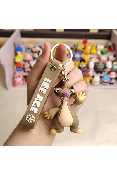 Choice 4 Cartoon Animal Ice Age Keychain Creative Mammoth Keychain
