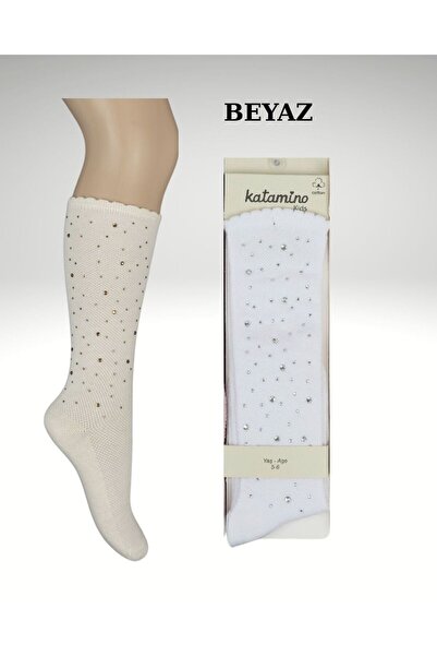 Katamino Girl's Trendy Knee-Length Socks with Sequin Detail