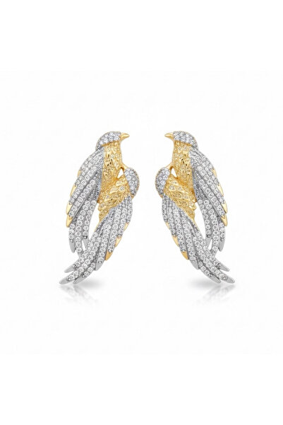 neslyaccessories Double color stone eagle wing earrings