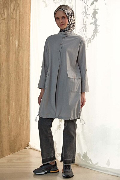 Setrms Yüksek Yaka Fileto Cepli Tunik