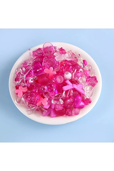 Choice Hot Pink 1bag Mixing Style Candy Color Acrylic Beads For DIY Handmade ...