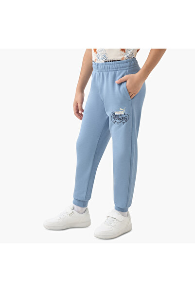 Puma بنطال رياضي للأولاد مطبوع - قطن