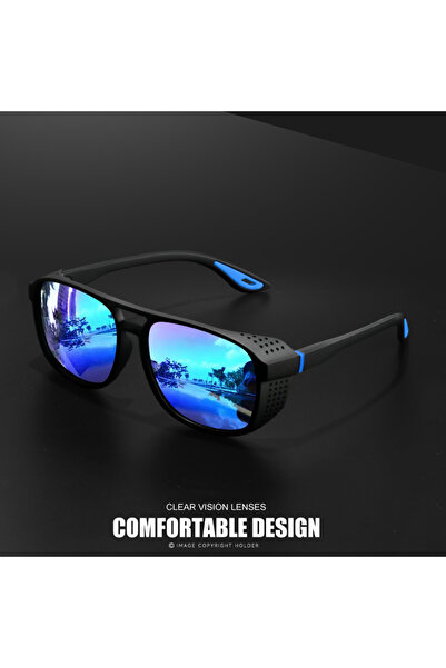 choice2 نظارات شمسية رياضية مستقطبة C3 زرقاء، قطعة واحدة/ثلاث قطع، بتصميم مقا...