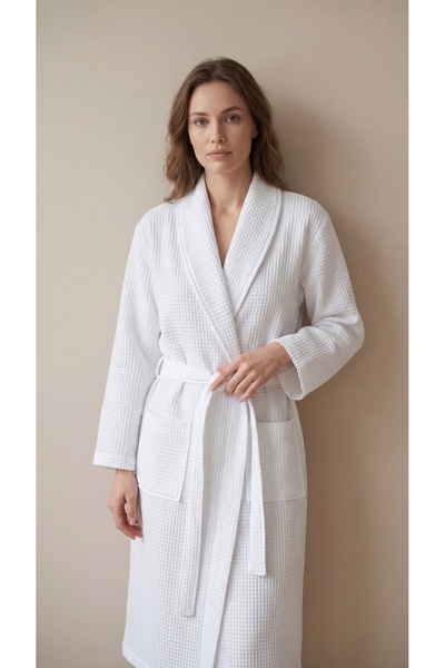 Minteks 100% Cotton Unisex Pique Bathrobe