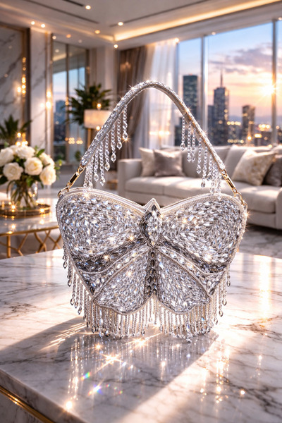 mothers dream Butterfly Pattern Crystal Luxury Bag – Diamond Edition Collection