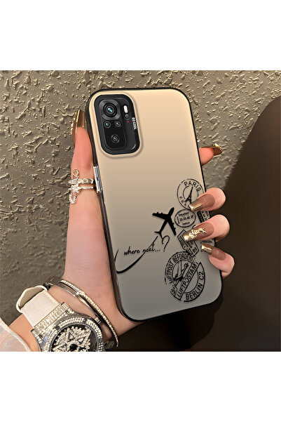 CASEVIBE Redmi Note 10S Uyumlu Lüks uçak çizgili desenli yüksek kaliteli tele...