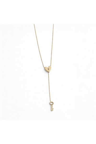 neslyaccessories Y Model Heart Vr Key Detailed Necklace