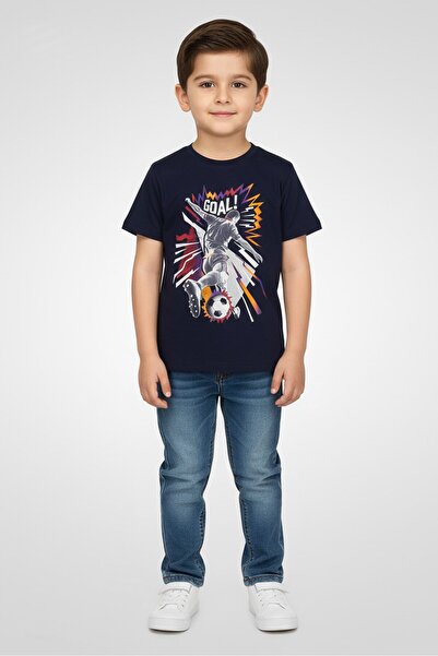 The Children's Place Kids Boy Crew Neck Short Sleeve Graphic Print T-Shirt, Navy