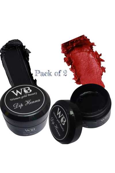 Wb Women Gold Beauty Dip Henna - Mehendi for Nails, Combo Pack of 2 Color, Re...