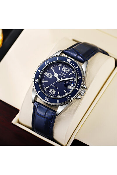 choice2 Blue Men Casual Sport Military Quartz Calendar Wrist Watch for Man Bu...