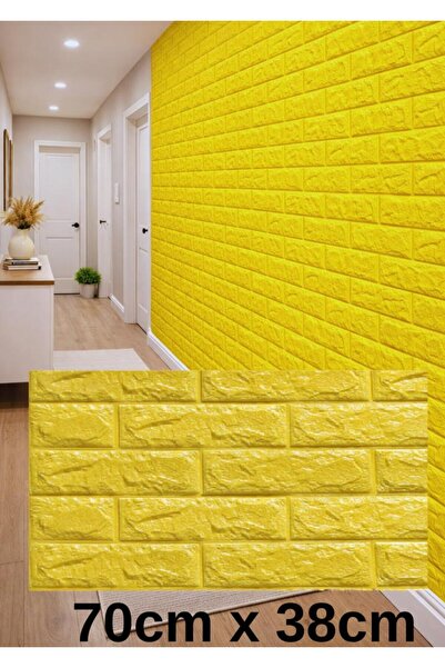 Renkli Duvarlar Yapışkanlı 3D Esnek Sünger Duvar Kaplama Kağıdı Paneli Salon ...