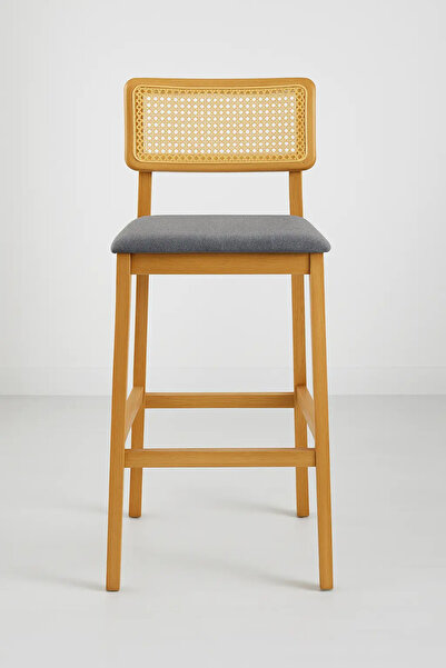 Has Grup Masa Sandalye Hazeran (1 ADET) Ahşap Bar Sandalyesi - Ahşap Ada Mutf...