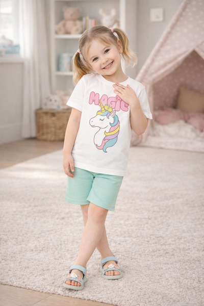 luay Girls 100% Cotton Set of 2 | Summer Casual Outfit for Kids & Toddlers | ...
