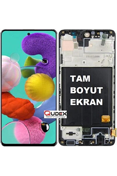 Qudex Samsung Galaxy A51 Sm-a515f Uyumlu Lcd Ekran Dokunmatik Çıtalı (TAM BOYUT)