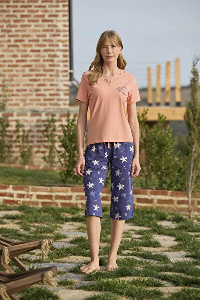 Beruflic Starfish Patterned and Printed Buttoned Front "Listen the Song of th...