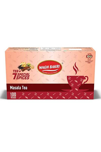 Wagh Bakri 100 كيس شاي ماسالا من واجب