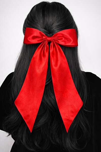 Katia&Bony Сатинова шпилька з бантиком, червона