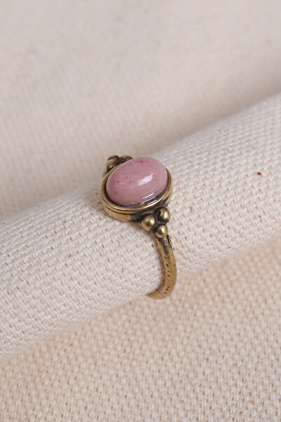 Süspüs Accessories Adjustable Oval Authentic Ring with Rodonite Stone