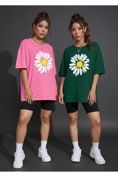 Gollinger Σετ 2 γυναικείων μπλουζών PAPATYA με στάμπα και λαιμόκοψη ποδηλάτου