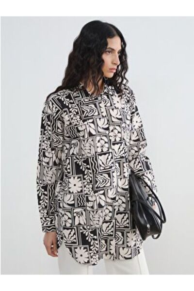 LC Waikiki Patterned Oversize Women's Shirt Tunic