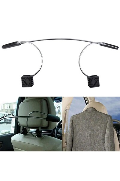 zola Car coat hooks with headrest clamp, steel and plastic, adjustable width ...