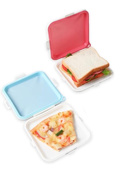 Arabest Sandwich Containers,BPA Free,Leakproof, Reusable Plastic Sandwich Hol...