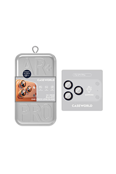 CaseWorld واقي عدسة كاميرا آيفون 17 برو من السبائك والياقوت الأزرق المضاد للا...