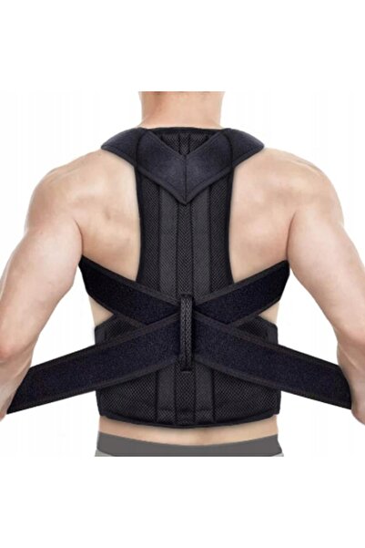 zola Orteză dorsală cu bretele reglabile, neagră, confortabilă și ușor de pur...