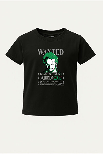 nirvoda Παιδικό μπλουζάκι Wanted Roronoa Zoro One Piece με στάμπα για παιδιά