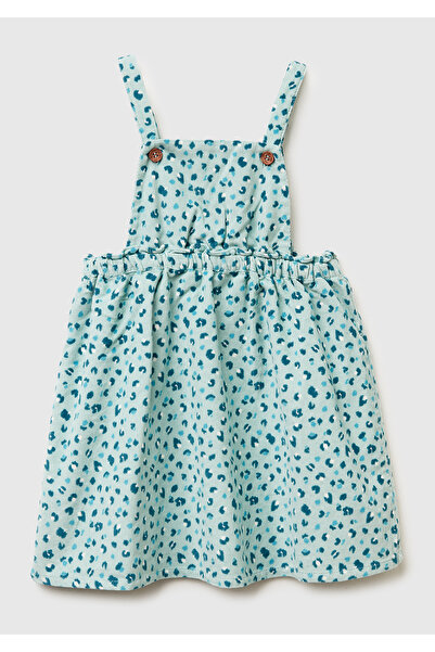 United Colors of Benetton Girl's mint green all-over patterned adjustable str...