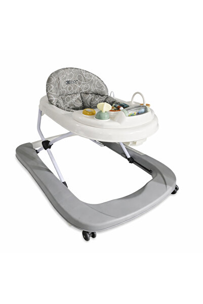 kidoo Baby Walker W1246UR2, with toys and music, 6–18 months, Blue - Gray