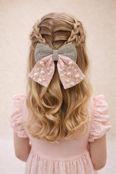 Katia&Bony Pearl and Stone Automatic Buckle Light Pink