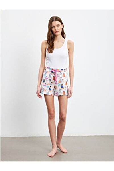 LC Waikiki Patterned Women's Shorts Pajama Bottoms with Elastic Waist