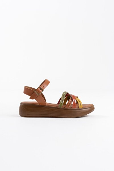 Mulini Multi-Colored Genuine Leather Sandals Tr31My56B