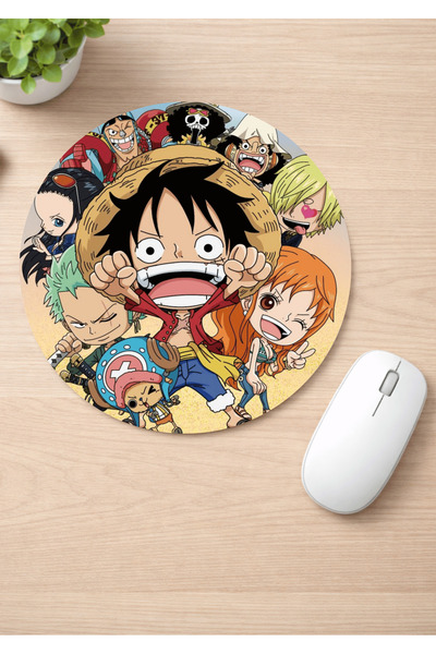 Eylül Design Anime Printed Round Non-Slip Mousepad Ergonomic Mouse Pad