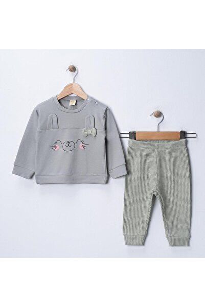 Air fiyonklu kedi kulaklı takım