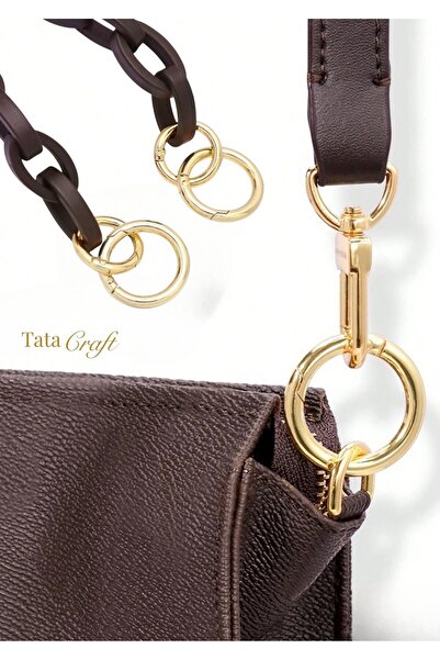 TATA CRAFT Spring-Loaded Metal Ring 6 Pieces 2cm Bag Straw Weaving Macrame Ap...