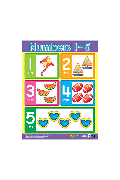123Publishing House Numbers 1-5 - Wall Chart in English