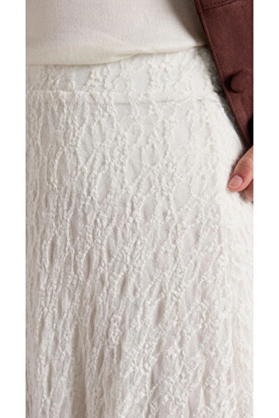 greymoda Lace High-Waist Elastic Comfortable Skirt