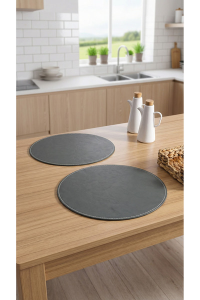 BELENAY Noxi Double Round Leather American Service Plate 35 cm