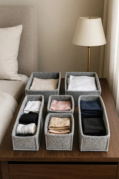 ACELEYOLLA Keçe Çekmece ve Dolap Düzenleyici Organizer Seti 6 Parça – Çok Ama...