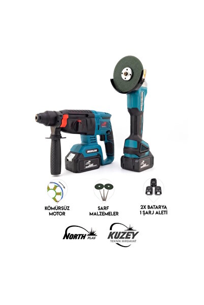 Kuzey Dawreek İkili Set Hilti ve Spral 36 VOLT ŞARJLI HİLTİ VE ŞARJLI SPRAL
